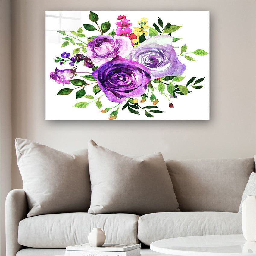 Quadro Decorativo em Vidro Temperado Multicolor 40x60cm - Arte Moderna para Parede