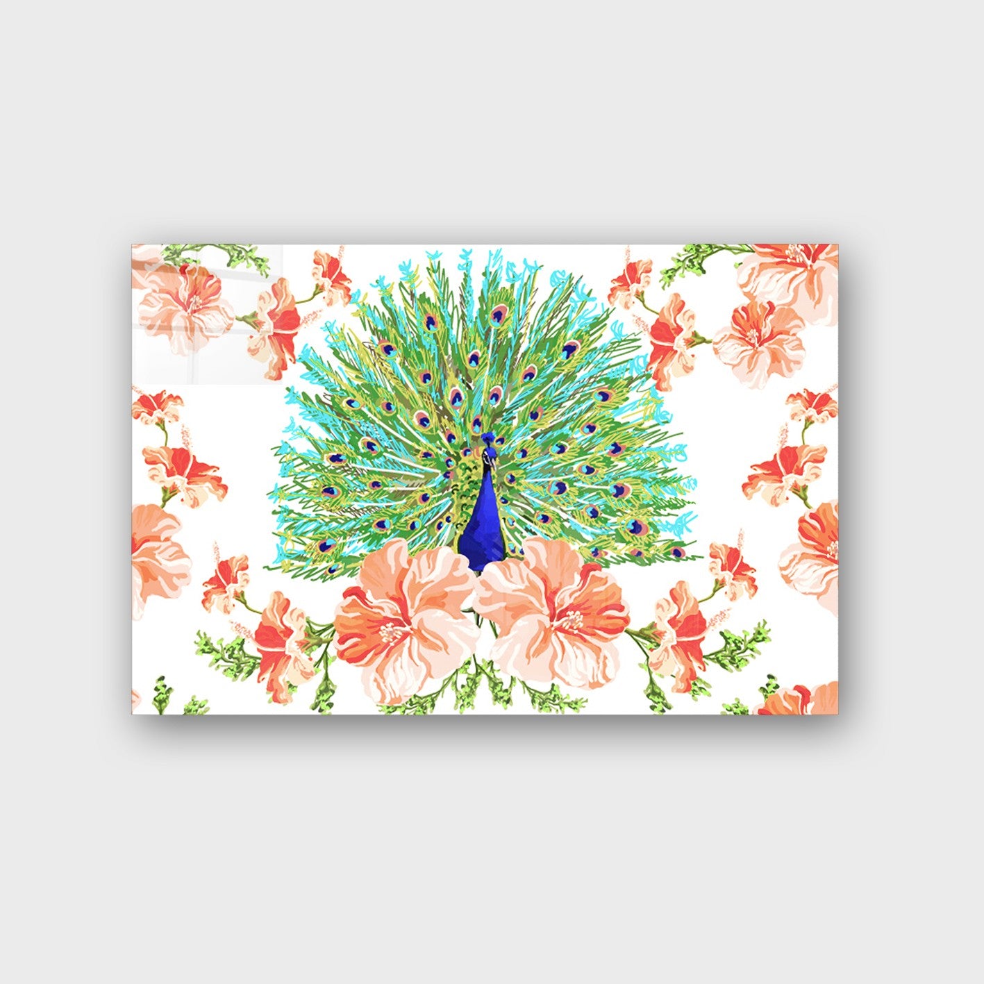 Quadro Decorativo em Vidro Temperado Multicolor 50x70cm - Arte Moderna para Parede