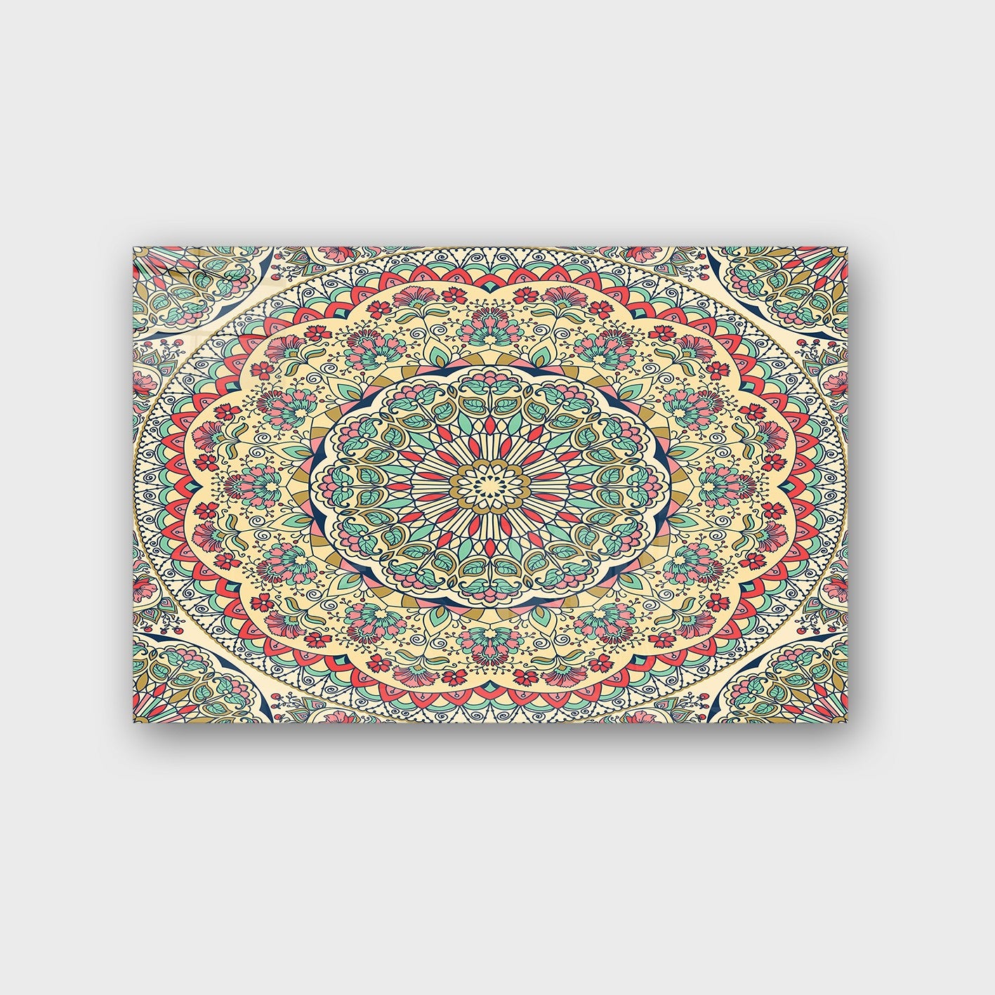 Quadro Decorativo em Vidro Temperado Multicolor 50x70cm - Arte Moderna para Parede