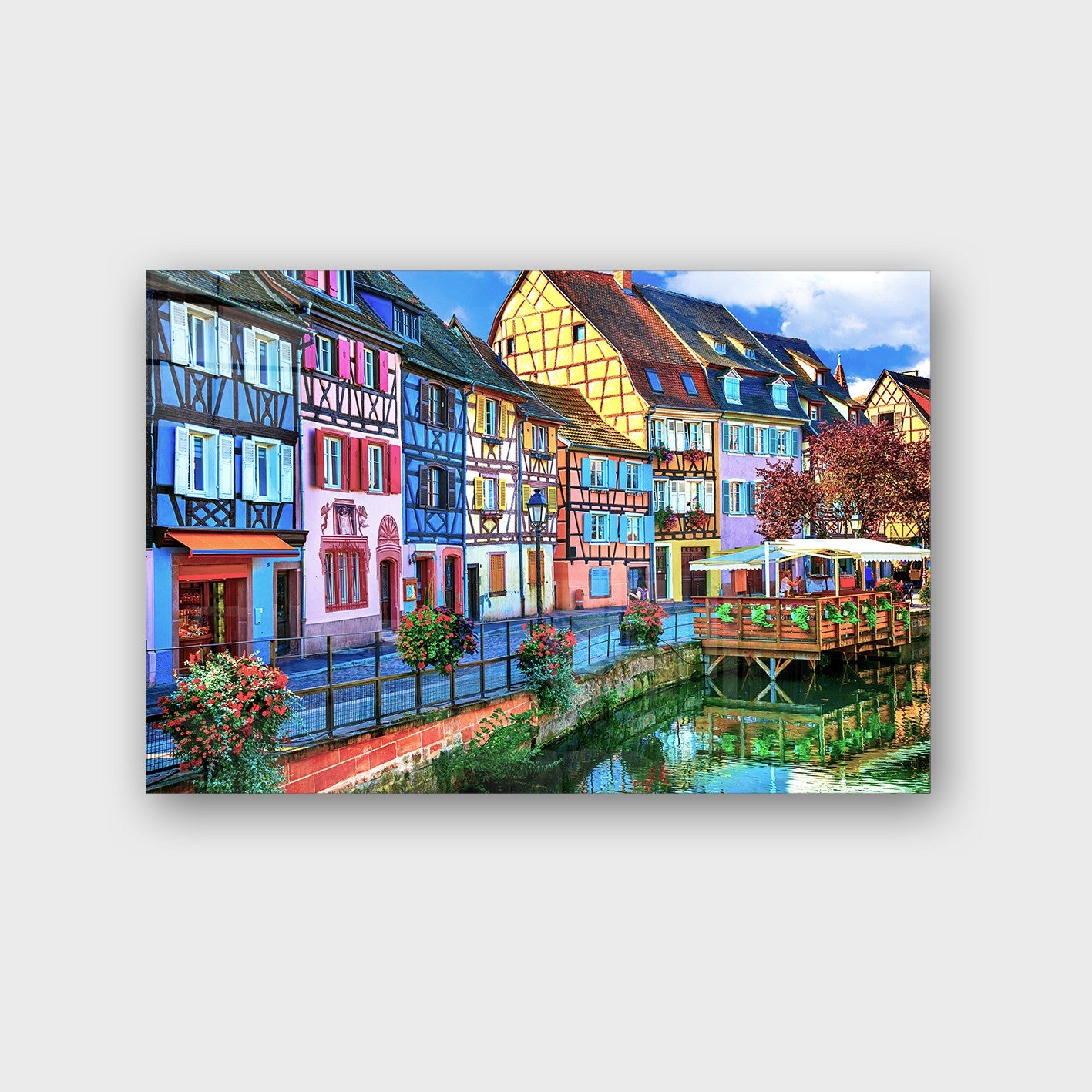 Quadro Decorativo em Vidro Temperado Multicolor 70x100cm - Arte Moderna para Parede