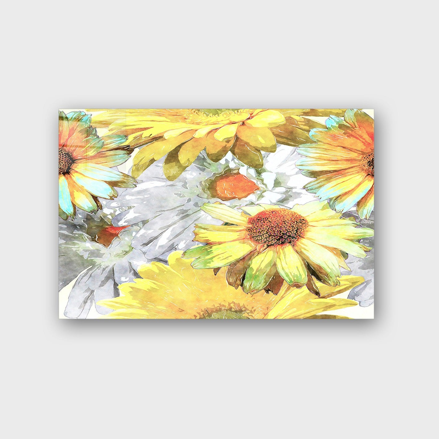 Quadro Decorativo em Vidro Temperado Multicolor 70x100cm - Arte Moderna para Parede