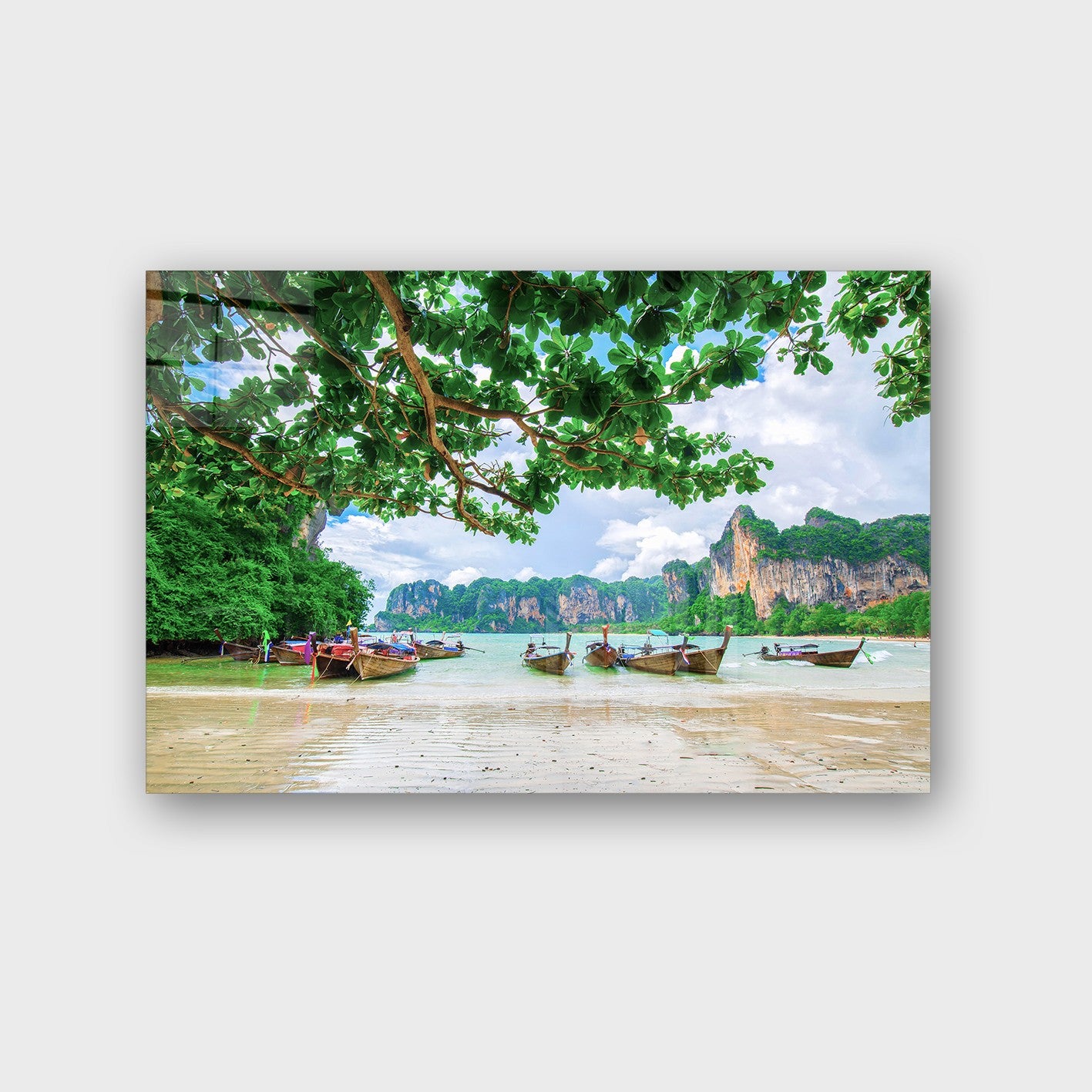 Quadro Decorativo em Vidro Temperado Multicolor 50x70cm - Arte Moderna para Parede