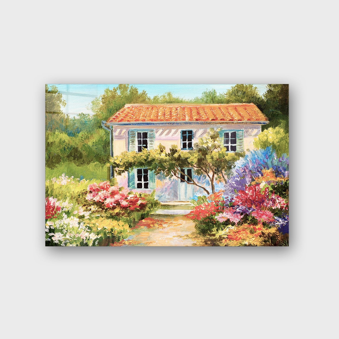 Quadro Decorativo em Vidro Temperado Multicolor 40x60cm - Arte Moderna para Parede