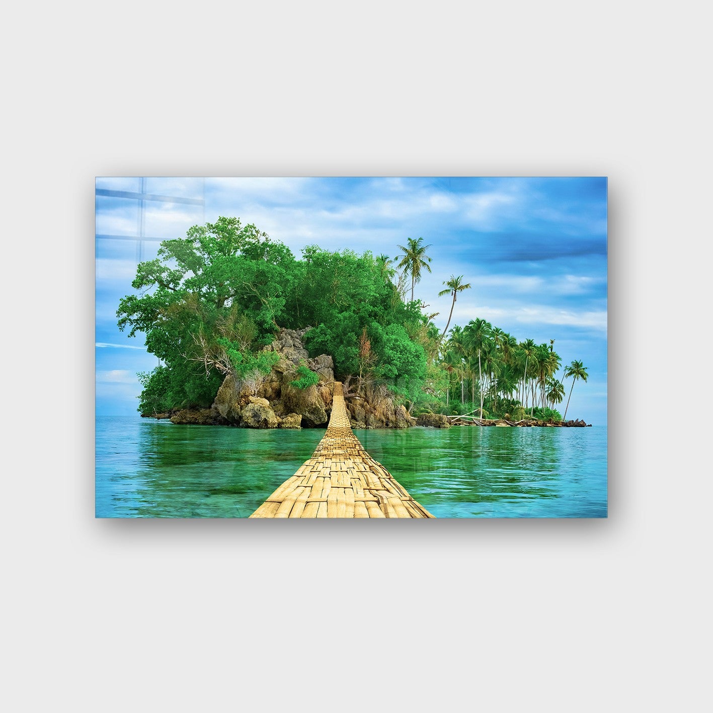 Quadro Decorativo em Vidro Temperado Multicolor 50x70cm - Arte Moderna para Parede