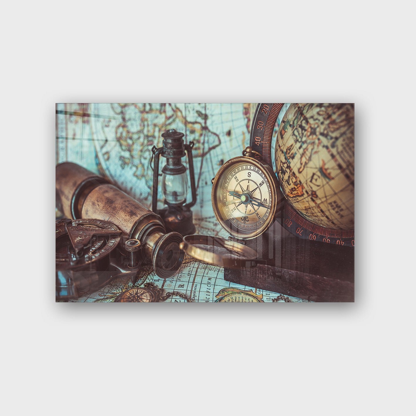 Quadro Decorativo em Vidro Temperado Multicolor 40x60cm - Arte Moderna para Parede