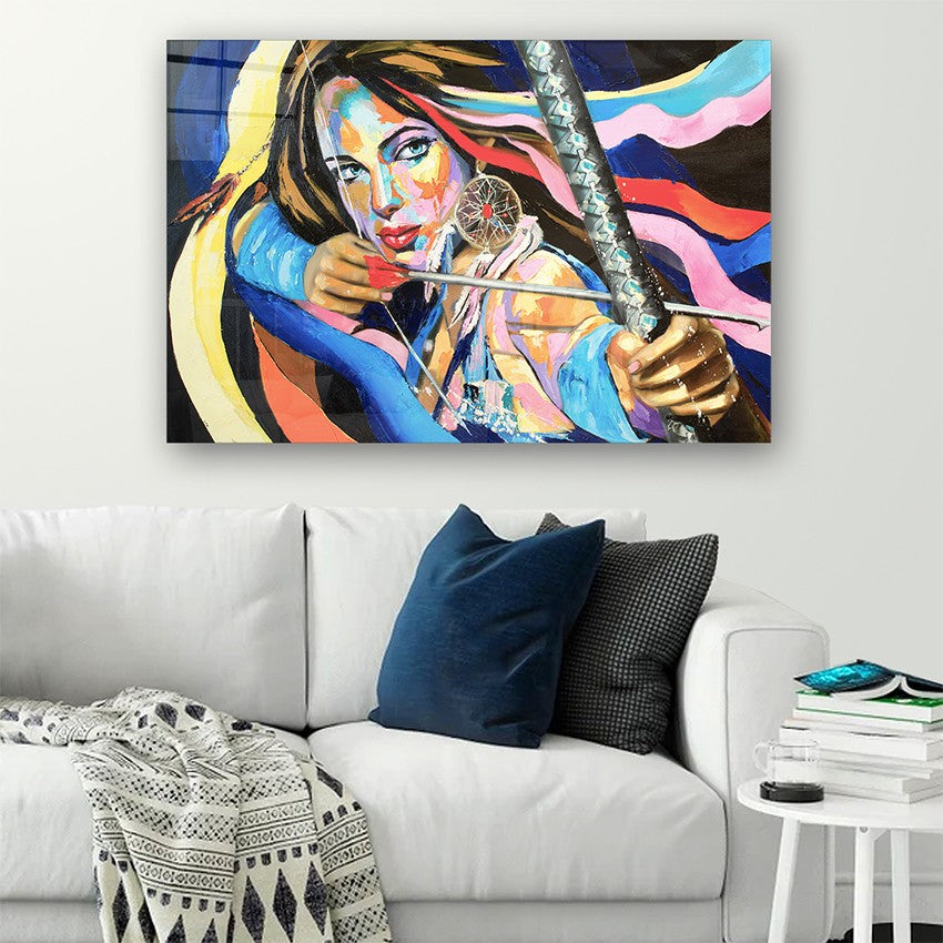 Quadro Decorativo em Vidro Temperado Multicolor 50x70cm - Arte Moderna para Parede