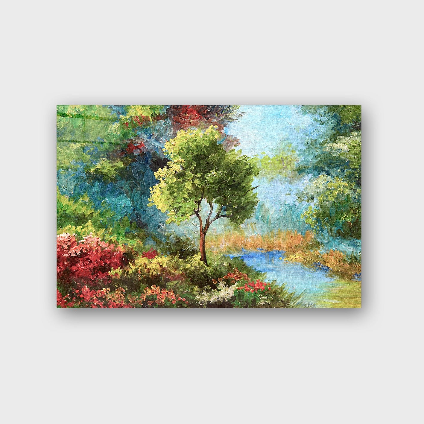 Quadro Decorativo em Vidro Temperado Multicolor 50x70cm - Arte Moderna para Parede