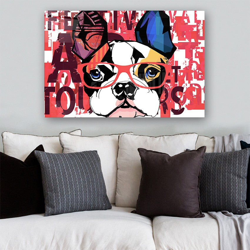 Quadro Decorativo em Vidro Temperado Multicolor 40x60cm - Arte Moderna para Parede