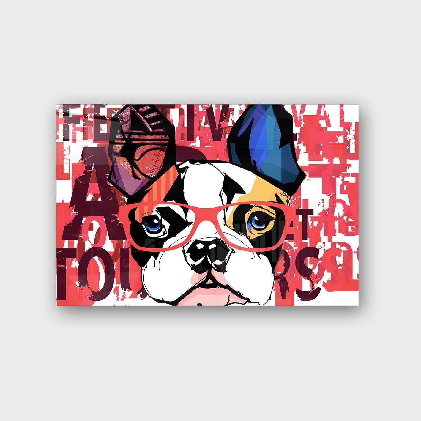 Quadro Decorativo em Vidro Temperado Multicolor 50x70cm - Arte Moderna para Parede