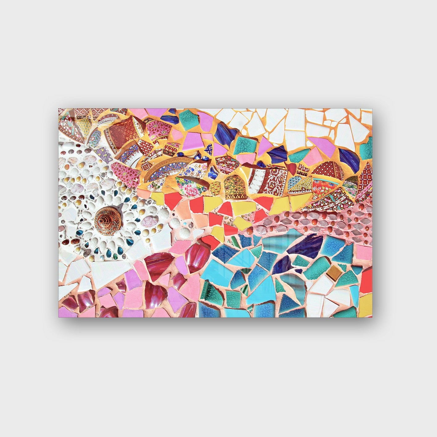 Quadro Decorativo em Vidro Temperado Multicolor 50x70cm - Arte Moderna para Parede