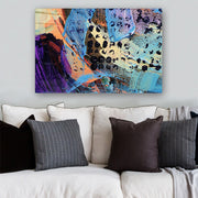 Quadro Decorativo em Vidro Temperado Multicolor 40x60cm - Arte Moderna para Parede