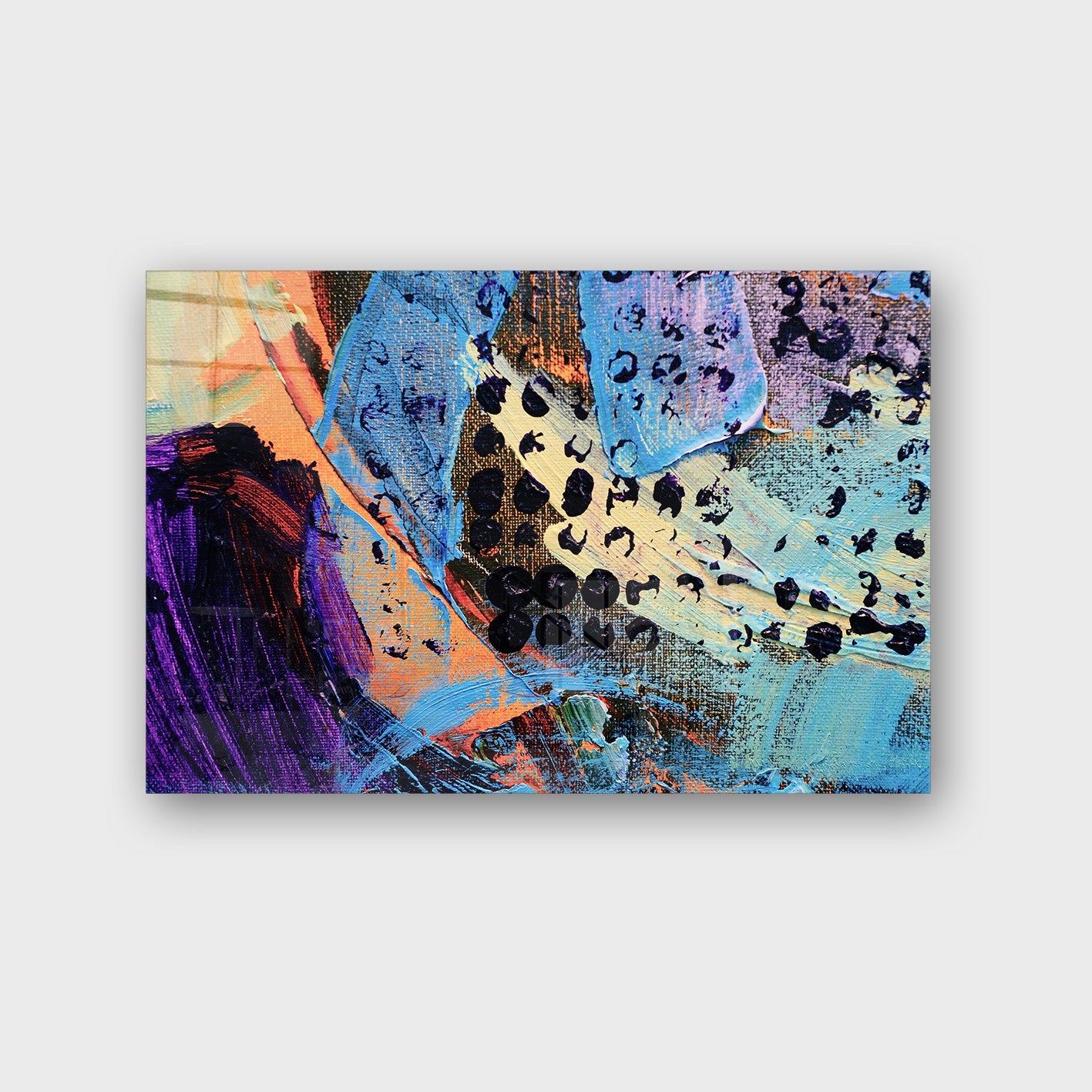 Quadro Decorativo em Vidro Temperado Multicolor 40x60cm - Arte Moderna para Parede