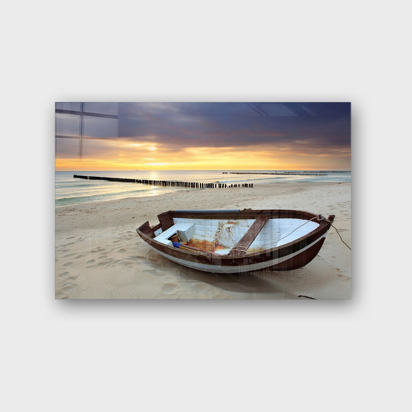 Quadro Decorativo em Vidro Temperado Multicolor 50x70cm - Arte Moderna para Parede