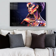 Quadro Decorativo em Vidro Temperado Multicolor 70x100cm - Arte Moderna para Parede