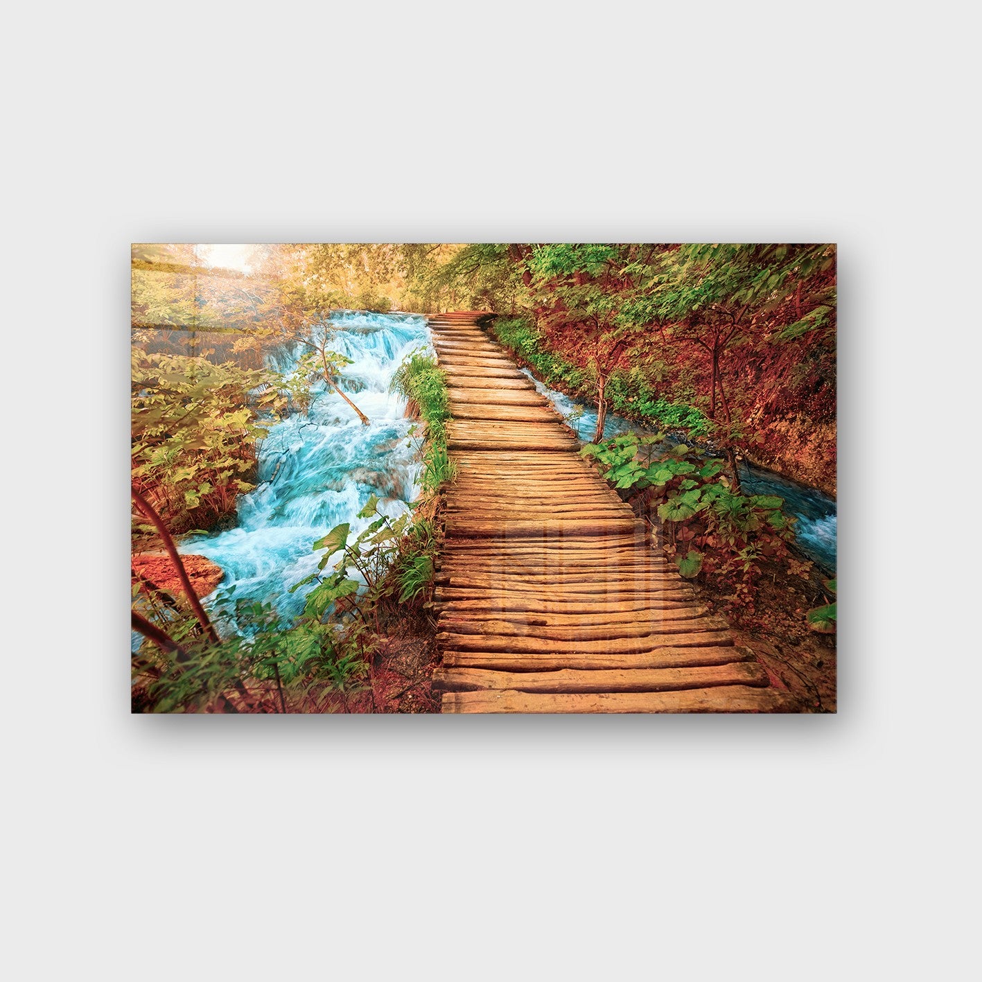 Quadro Decorativo em Vidro Temperado Multicolor 50x70cm - Arte Moderna para Parede