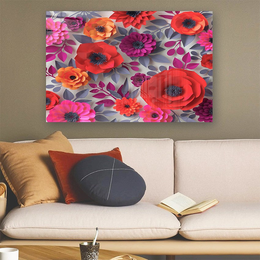 Quadro Decorativo em Vidro Temperado Multicolor 50x70cm - Arte Moderna para Parede