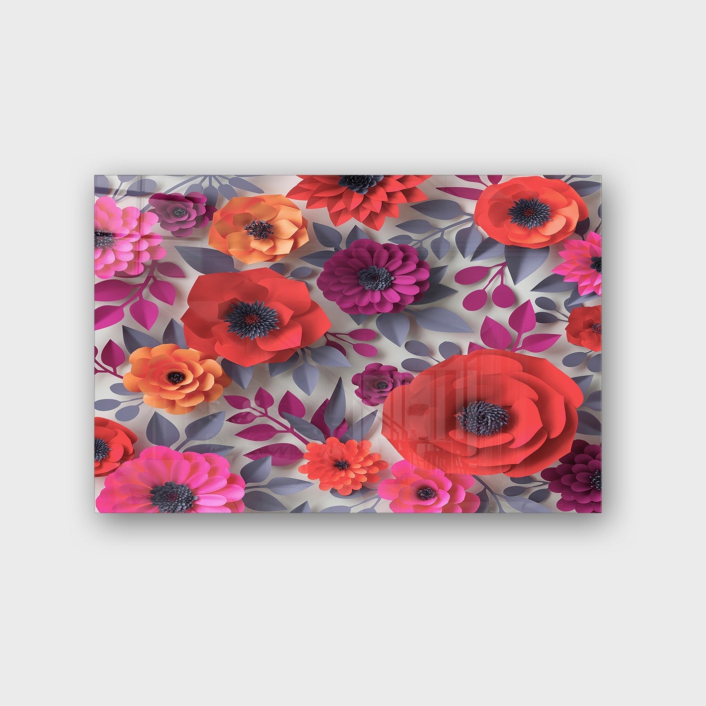 Quadro Decorativo em Vidro Temperado Multicolor 50x70cm - Arte Moderna para Parede