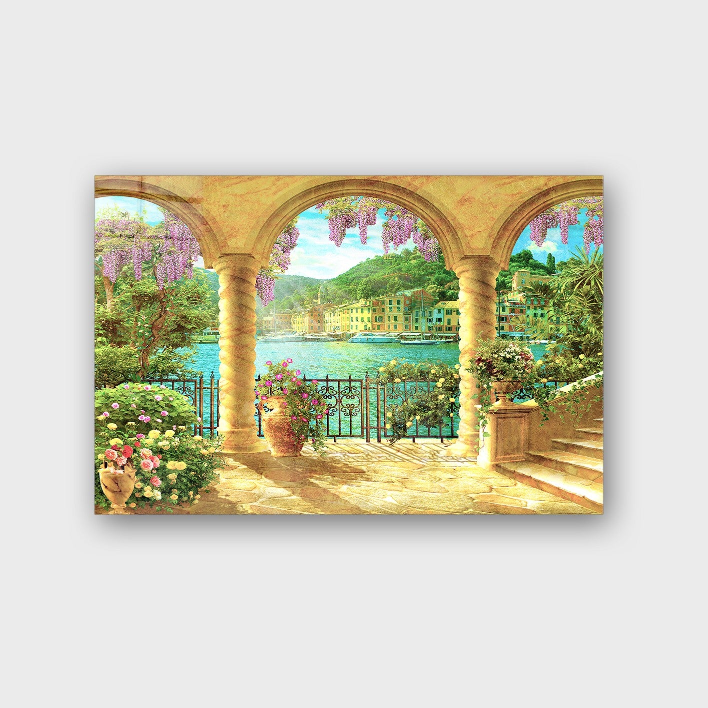 Quadro Decorativo em Vidro Temperado Multicolor 70x100cm - Arte Moderna para Parede