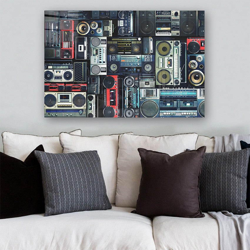 Quadro Decorativo em Vidro Temperado Multicolor 50x70cm - Arte Moderna para Parede