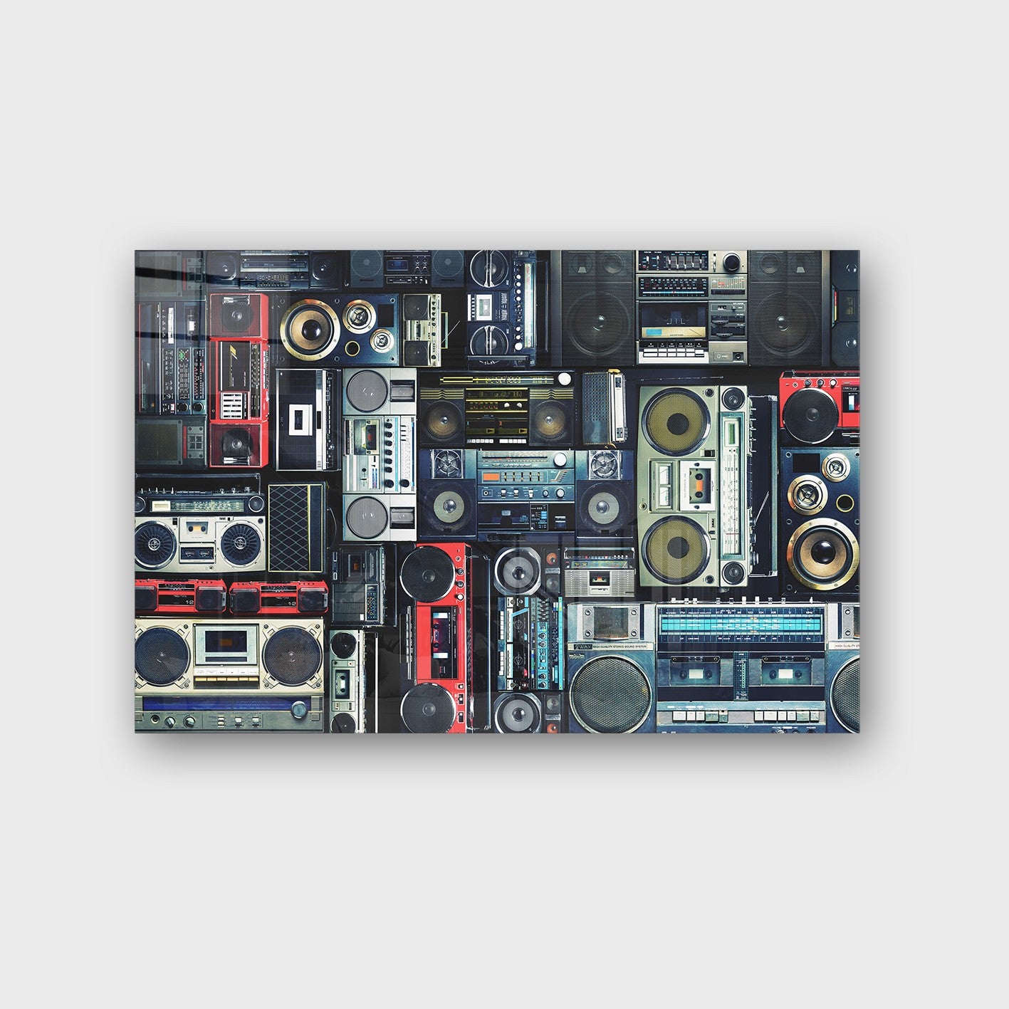 Quadro Decorativo em Vidro Temperado Multicolor 50x70cm - Arte Moderna para Parede