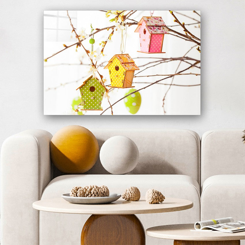 Quadro Decorativo em Vidro Temperado Multicolor 40x60cm - Arte Moderna para Parede