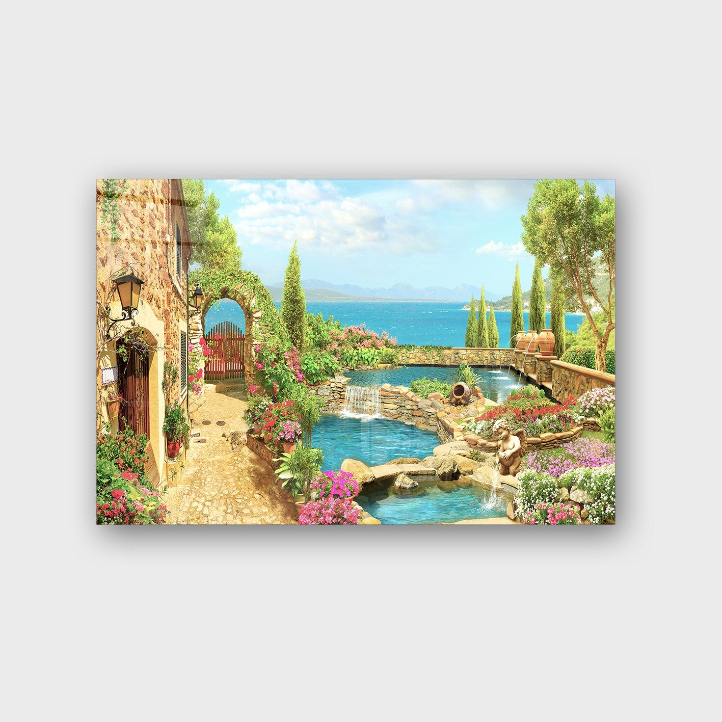 Quadro Decorativo em Vidro Temperado Multicolor 40x60cm - Arte Moderna para Parede