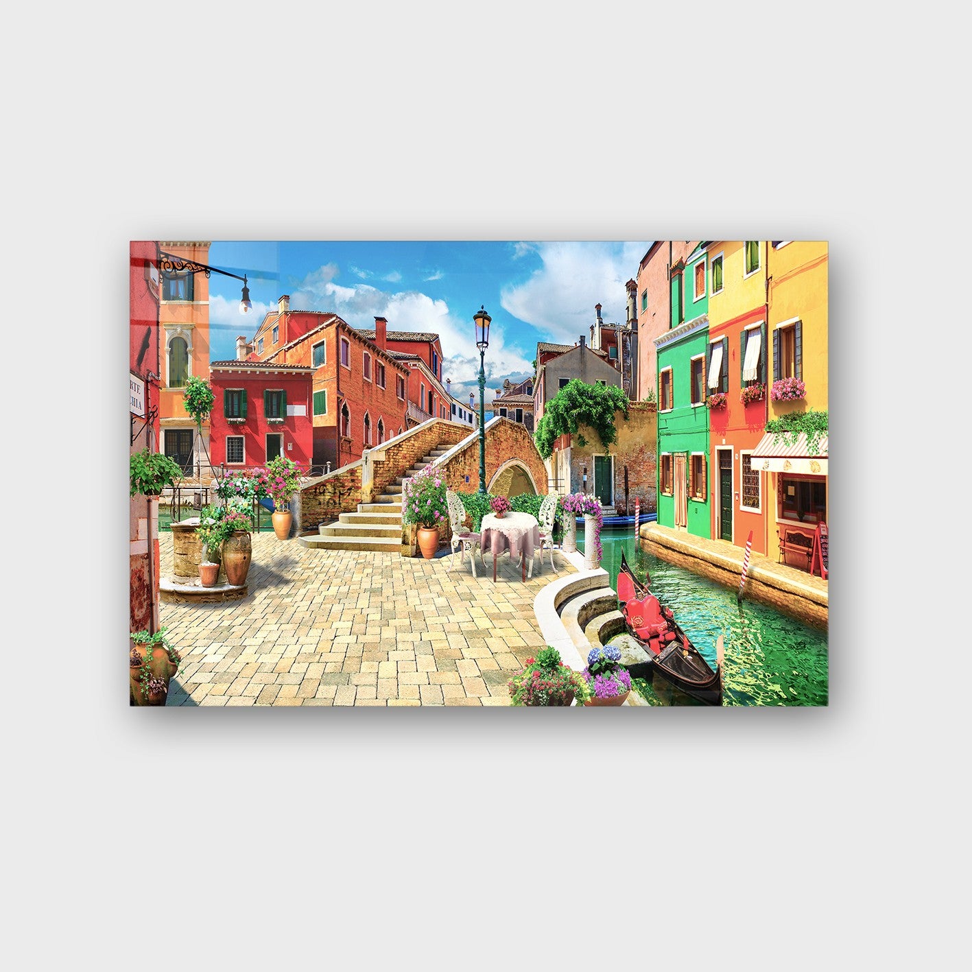 Quadro Decorativo em Vidro Temperado Multicolor 40x60cm - Arte Moderna para Parede