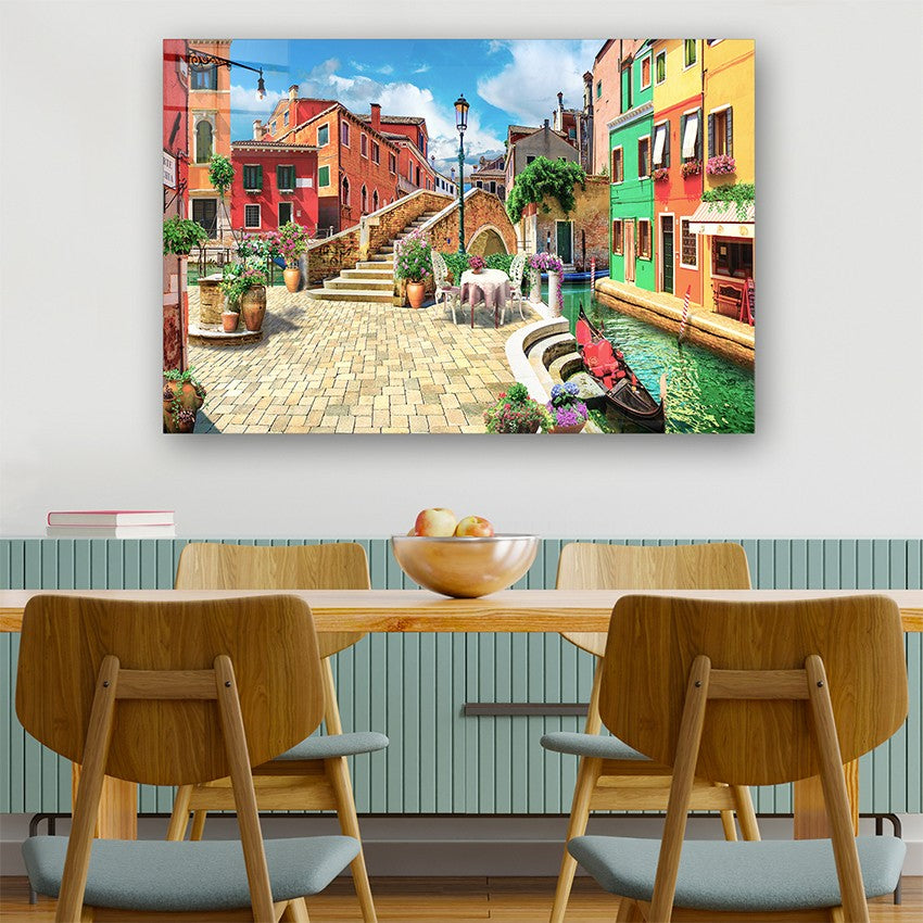 Quadro Decorativo em Vidro Temperado Multicolor 70x100cm - Arte Moderna para Parede