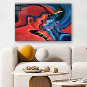 Quadro Decorativo em Vidro Temperado Multicolor 50x70cm - Arte Moderna para Parede