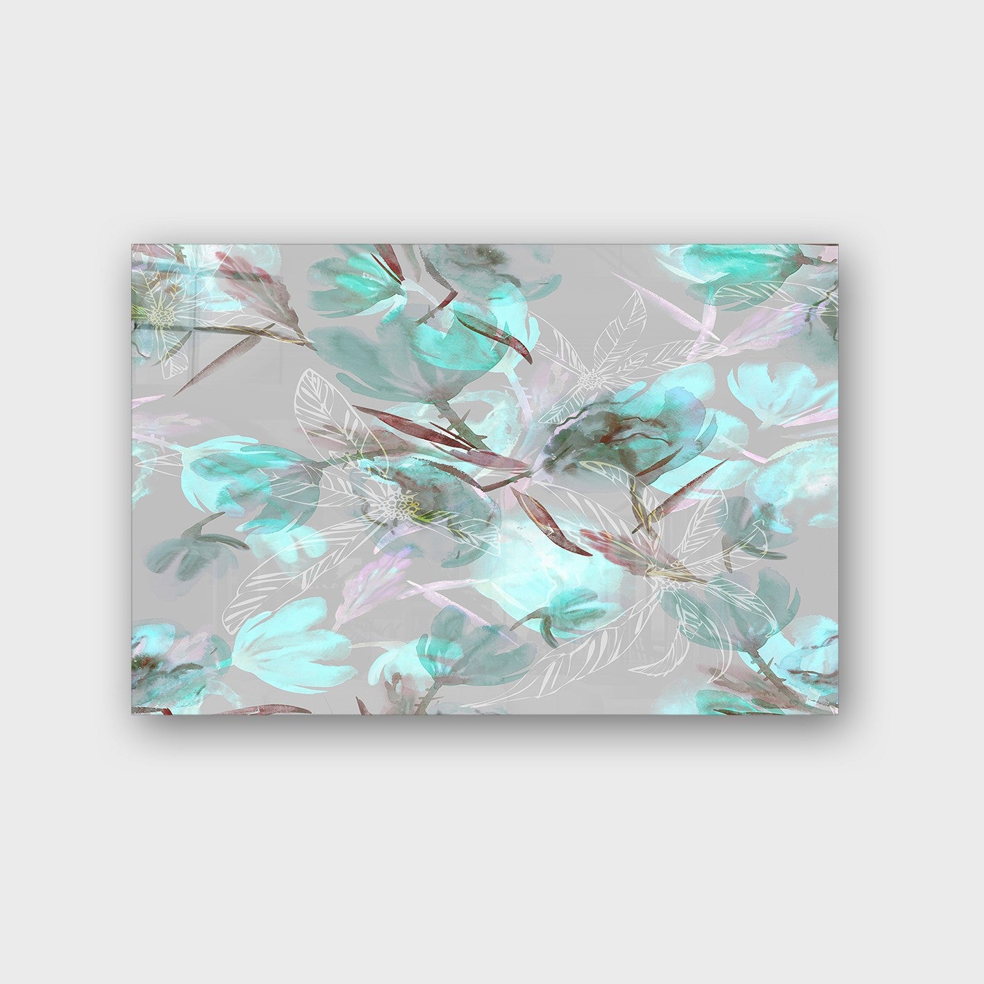 Quadro Decorativo em Vidro Temperado Multicolor 40x60cm - Arte Moderna para Parede