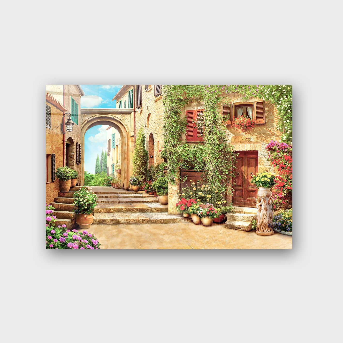 Quadro Decorativo em Vidro Temperado Multicolor 70x100cm - Arte Moderna para Parede