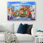 Quadro Decorativo em Vidro Temperado Multicolor 70x100cm - Arte Moderna para Parede