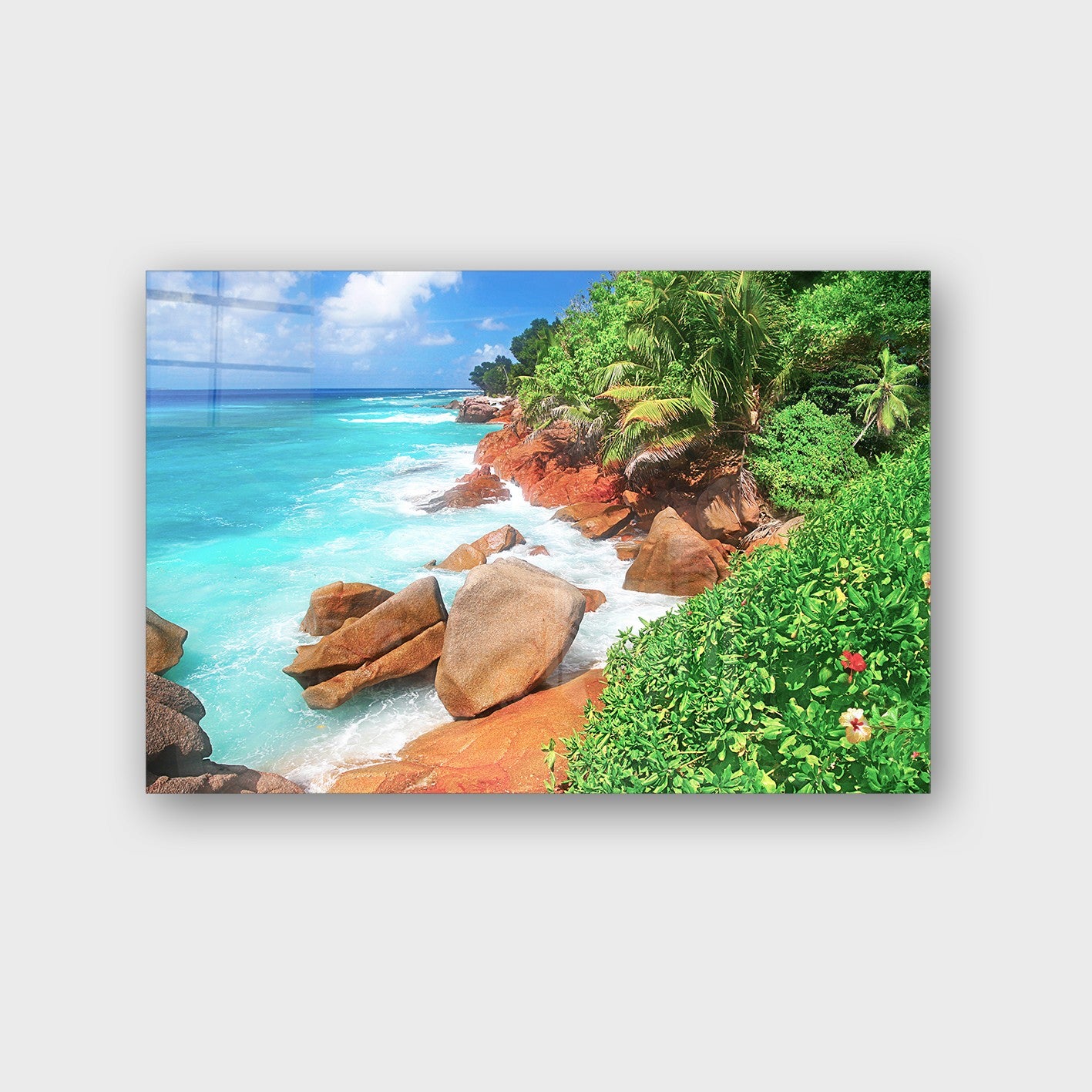 Quadro Decorativo em Vidro Temperado Multicolor 40x60cm - Arte Moderna para Parede