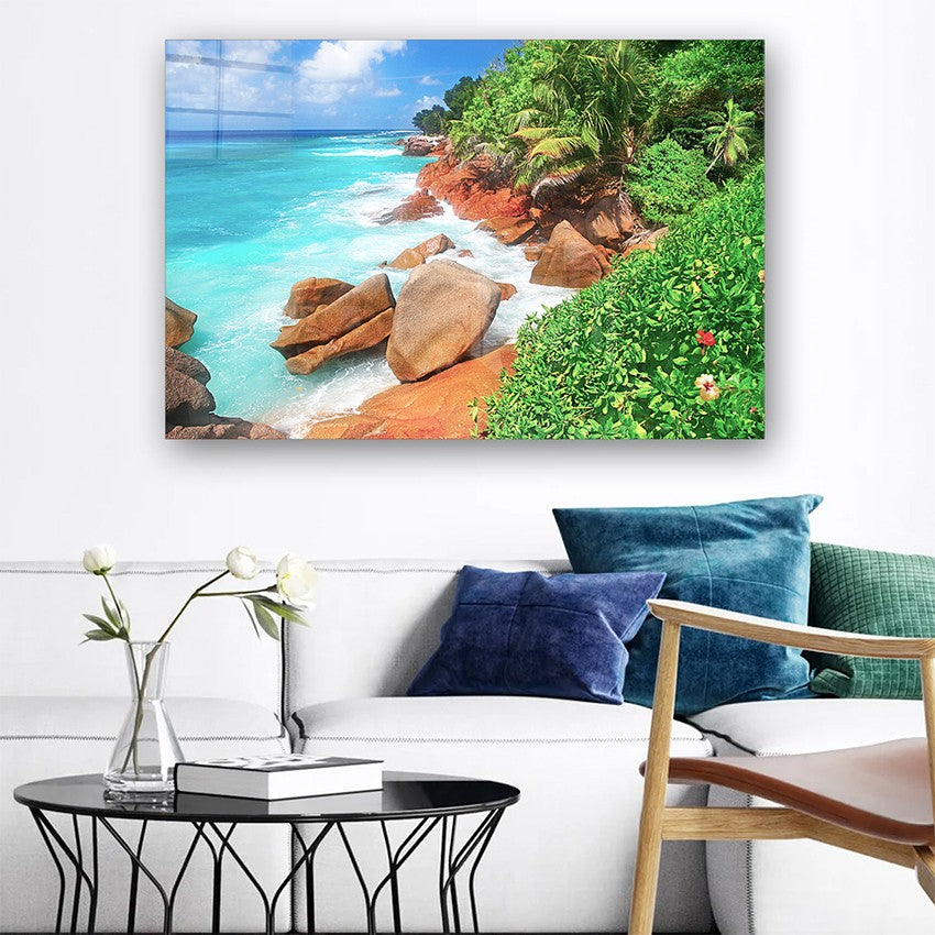 Quadro Decorativo em Vidro Temperado Multicolor 50x70cm - Arte Moderna para Parede