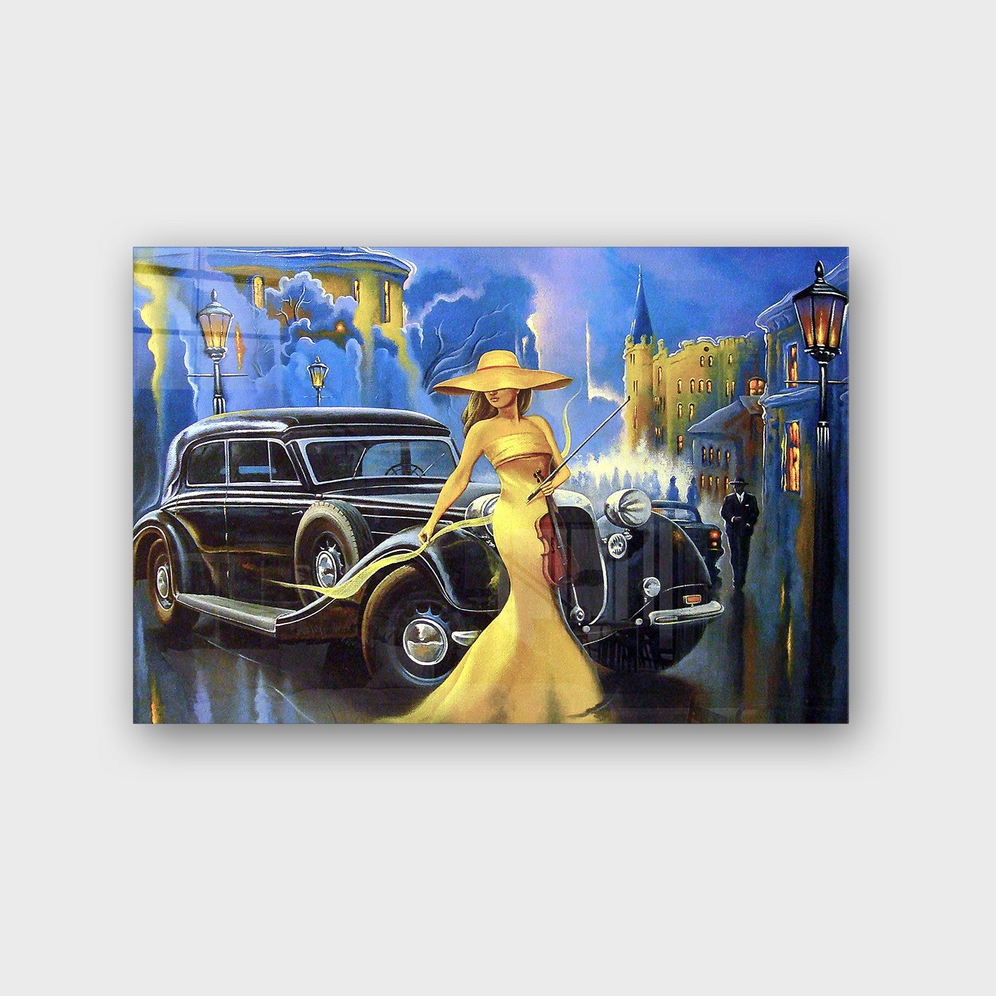 Quadro Decorativo em Vidro Temperado Multicolor 50x70cm - Arte Moderna para Parede