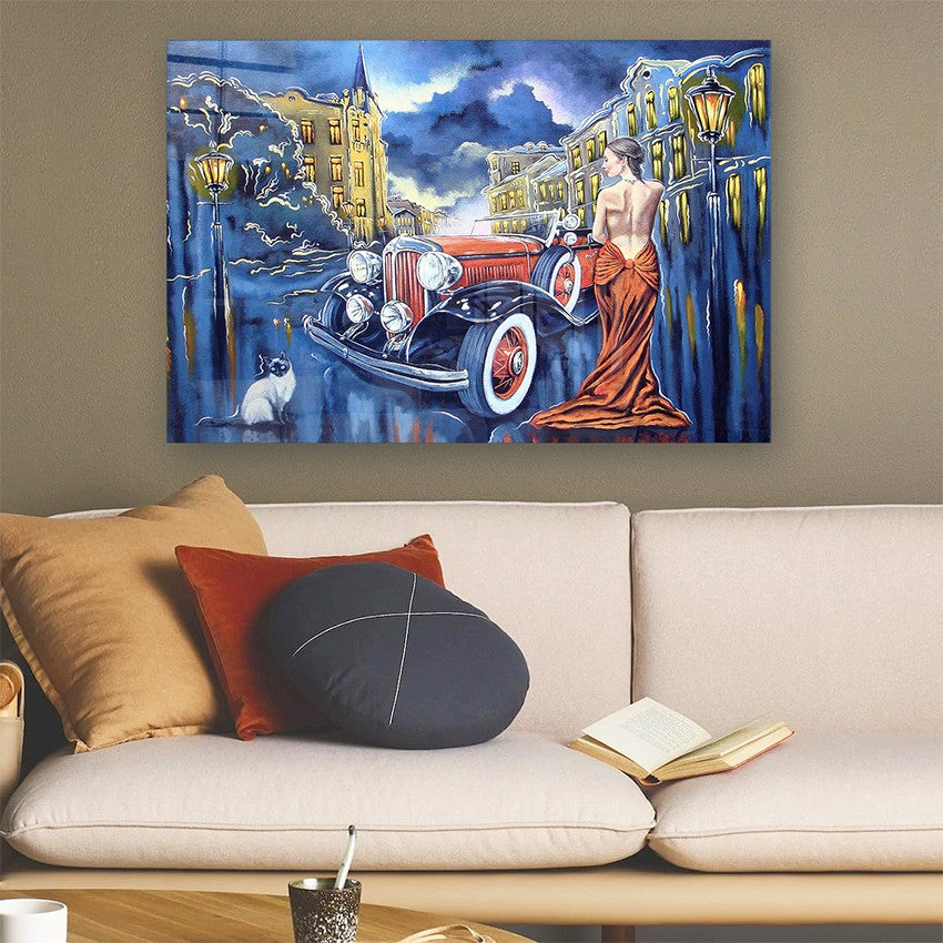 Quadro Decorativo em Vidro Temperado Multicolor 70x100cm - Arte Moderna para Parede