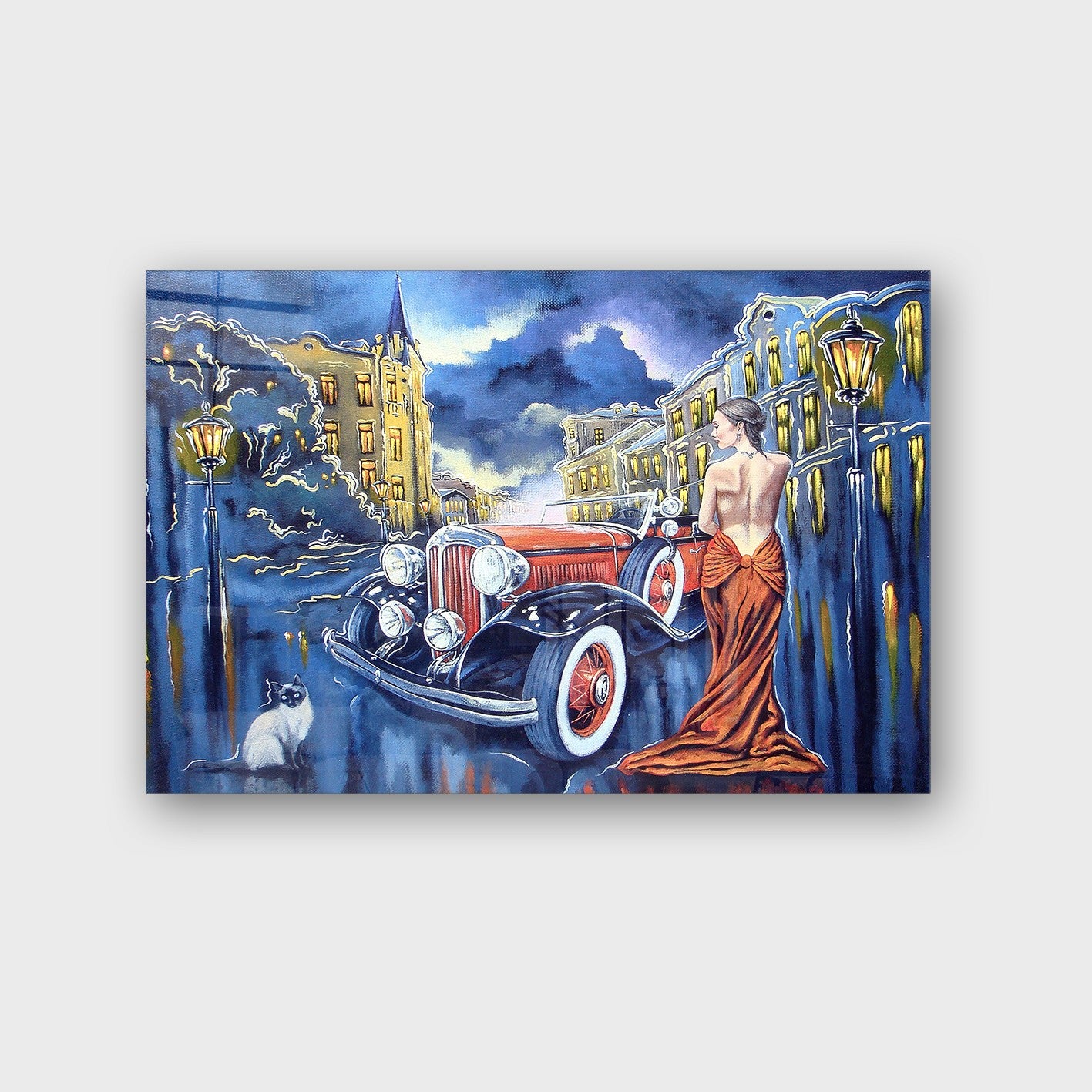 Quadro Decorativo em Vidro Temperado Multicolor 70x100cm - Arte Moderna para Parede