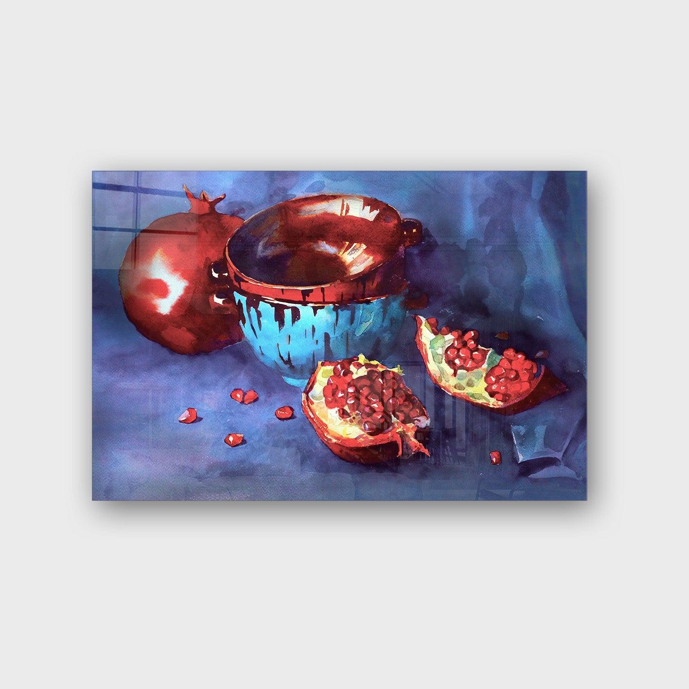 Quadro Decorativo em Vidro Temperado Multicolor 40x60cm - Arte Moderna para Parede