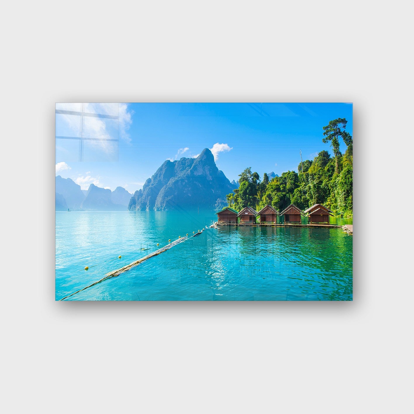 Quadro Decorativo em Vidro Temperado Multicolor 40x60cm - Arte Moderna para Parede