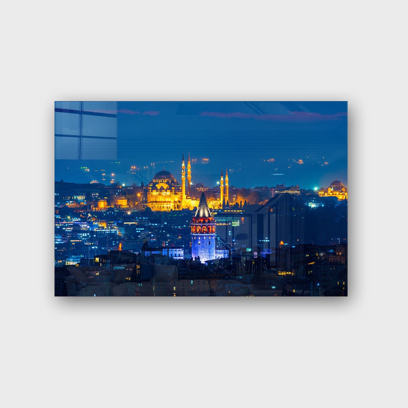 Quadro Decorativo em Vidro Temperado Multicolor 40x60cm - Arte Moderna para Parede