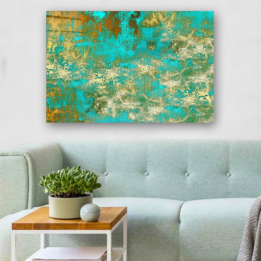 Quadro Decorativo em Vidro Temperado Multicolor 40x60cm - Arte Moderna para Parede