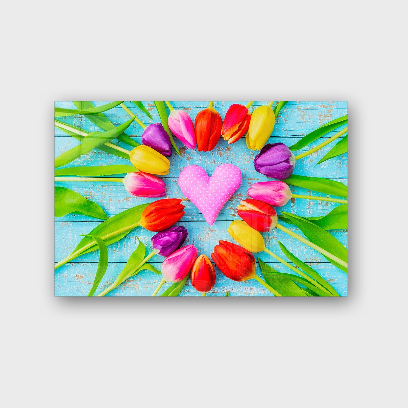 Quadro Decorativo em Vidro Temperado Multicolor 40x60cm - Arte Moderna para Parede