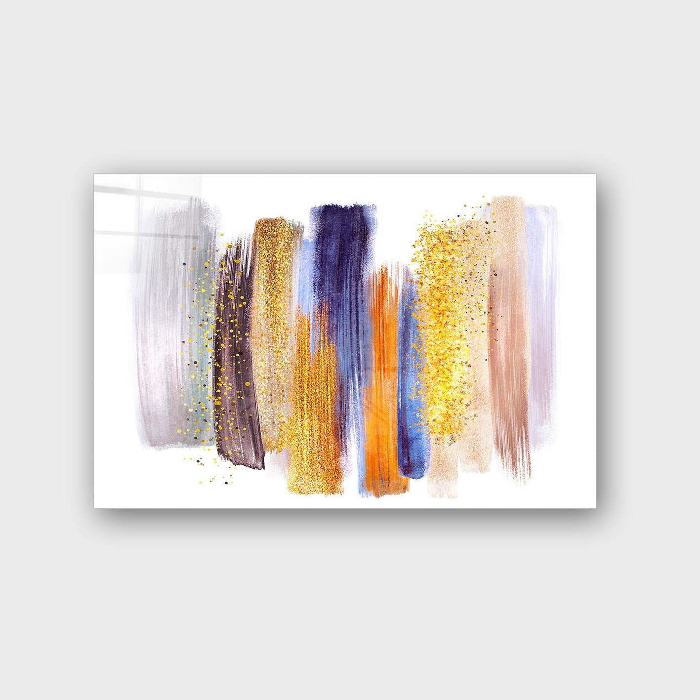 Quadro Decorativo em Vidro Temperado Multicolor 40x60cm - Arte Moderna para Parede