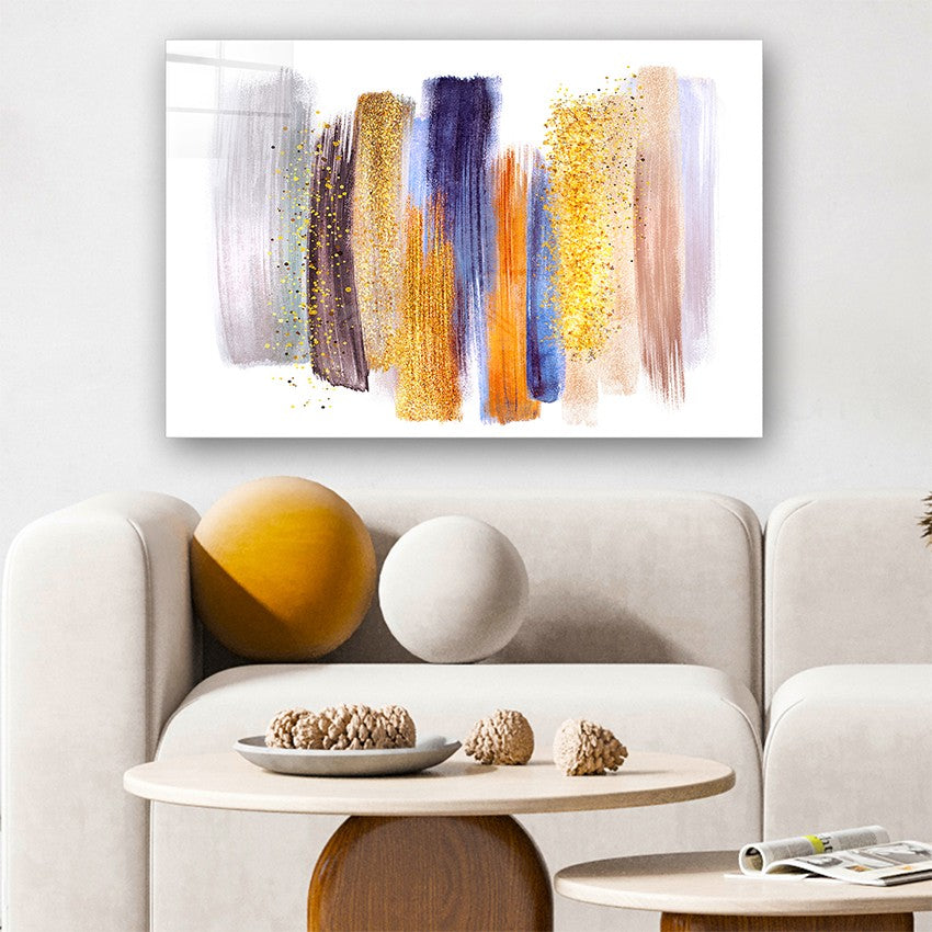 Quadro Decorativo em Vidro Temperado Multicolor 50x70cm - Arte Moderna para Parede