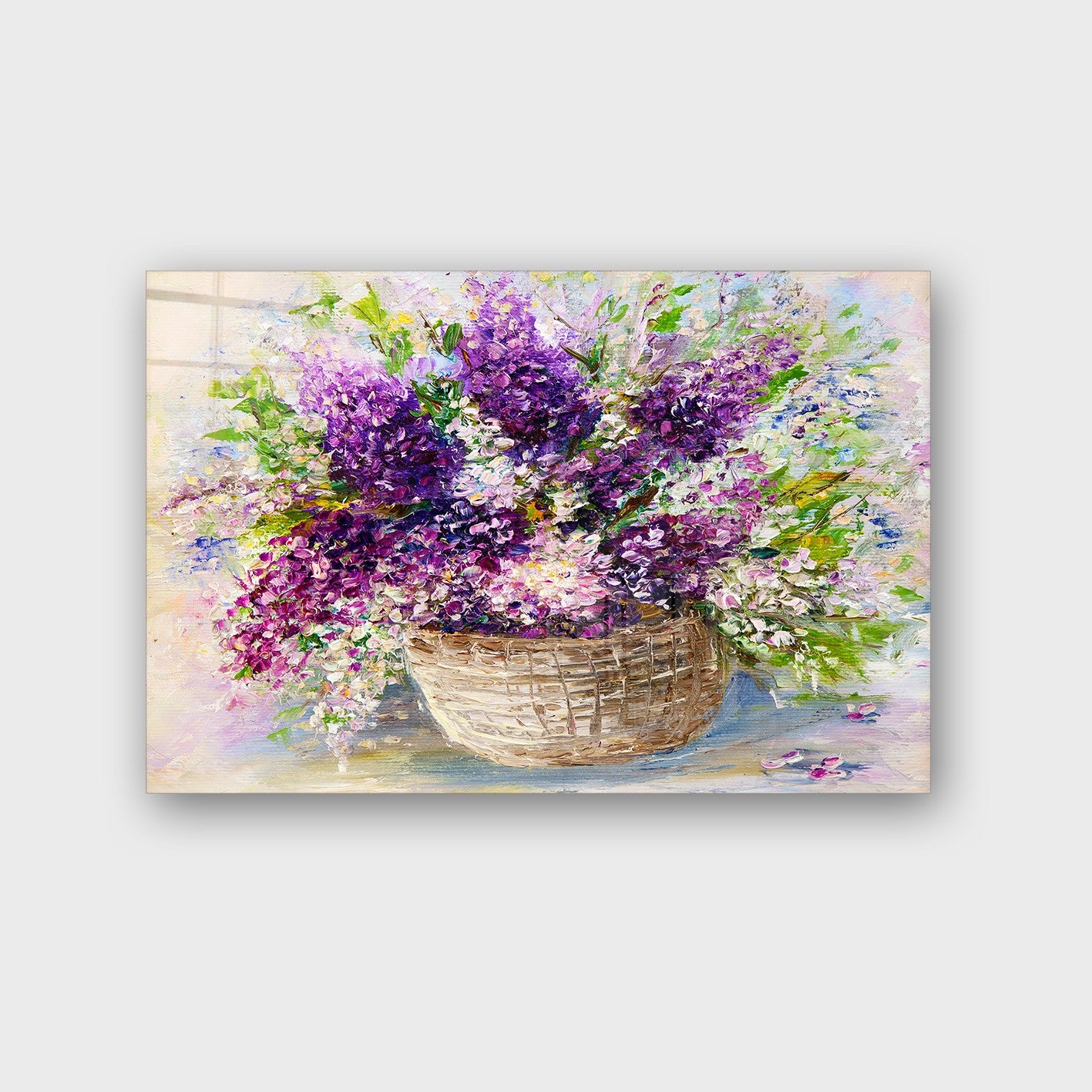 Quadro Decorativo em Vidro Temperado Multicolor 40x60cm - Arte Moderna para Parede