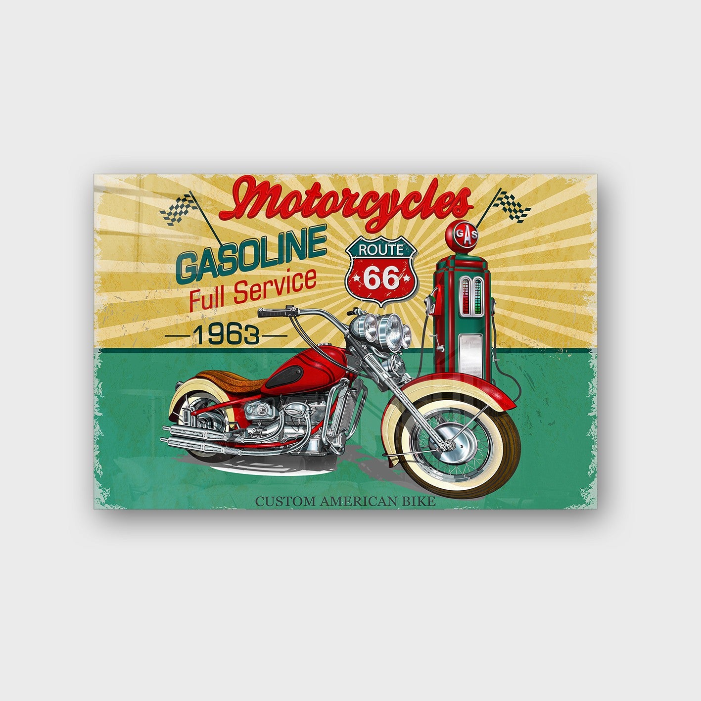 Quadro Decorativo em Vidro Temperado Multicolor 70x100cm - Arte Moderna para Parede