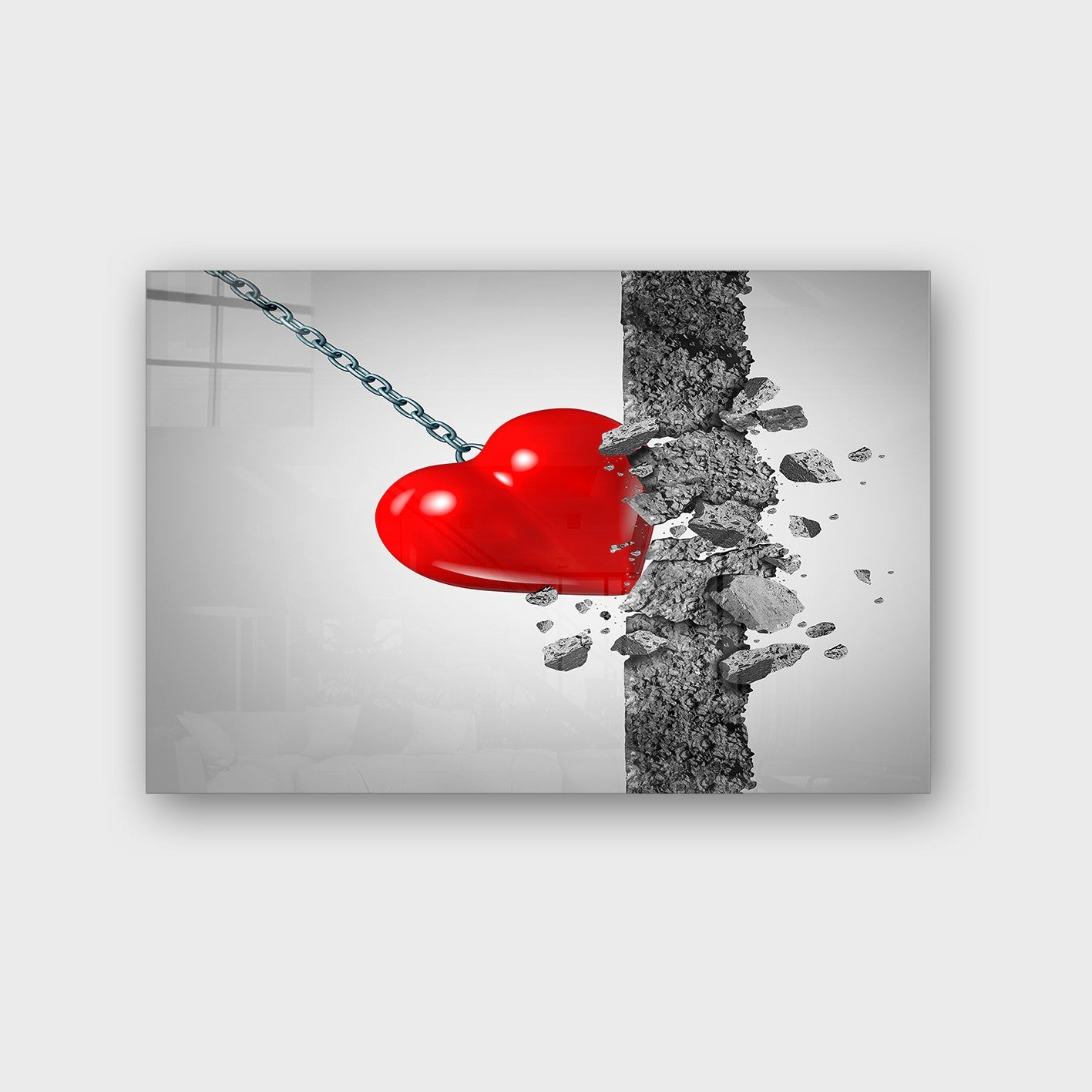 Quadro Decorativo em Vidro Temperado Multicolor 50x70cm - Arte Moderna para Parede