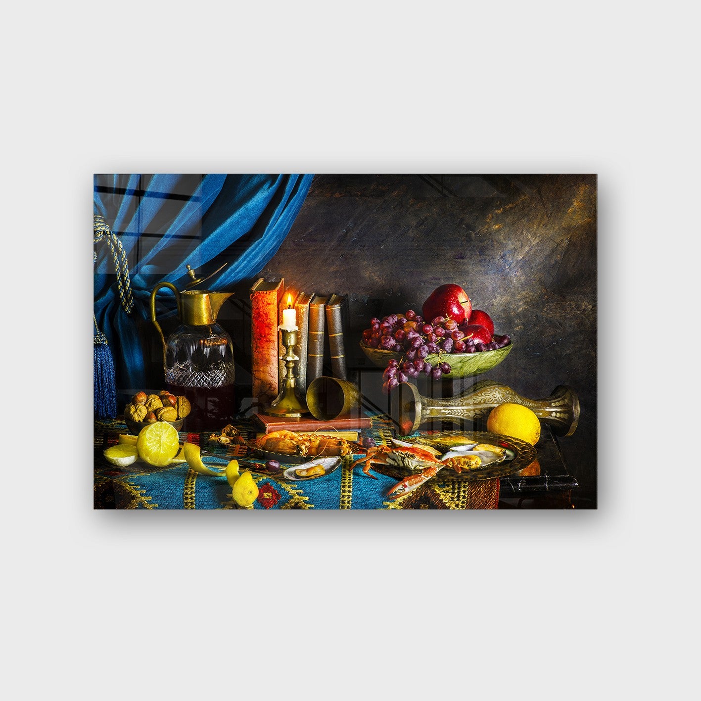 Quadro Decorativo em Vidro Temperado Multicolor 40x60cm - Arte Moderna para Parede