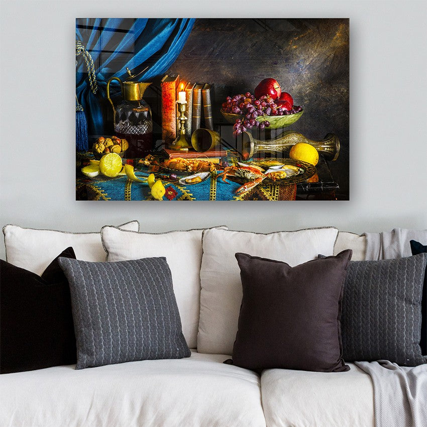 Quadro Decorativo em Vidro Temperado Multicolor 50x70cm - Arte Moderna para Parede