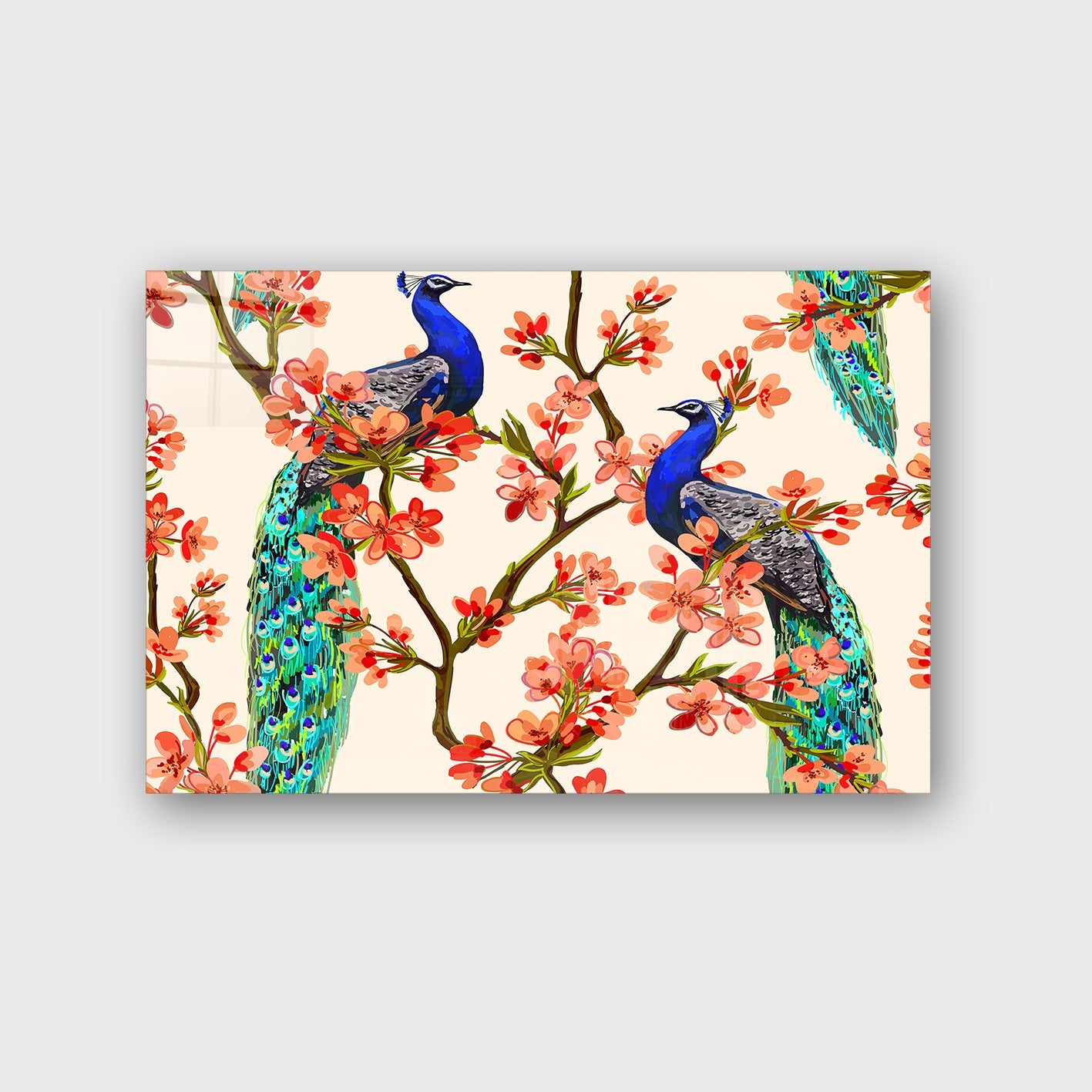 Quadro Decorativo em Vidro Temperado Multicolor 50x70cm - Arte Moderna para Parede